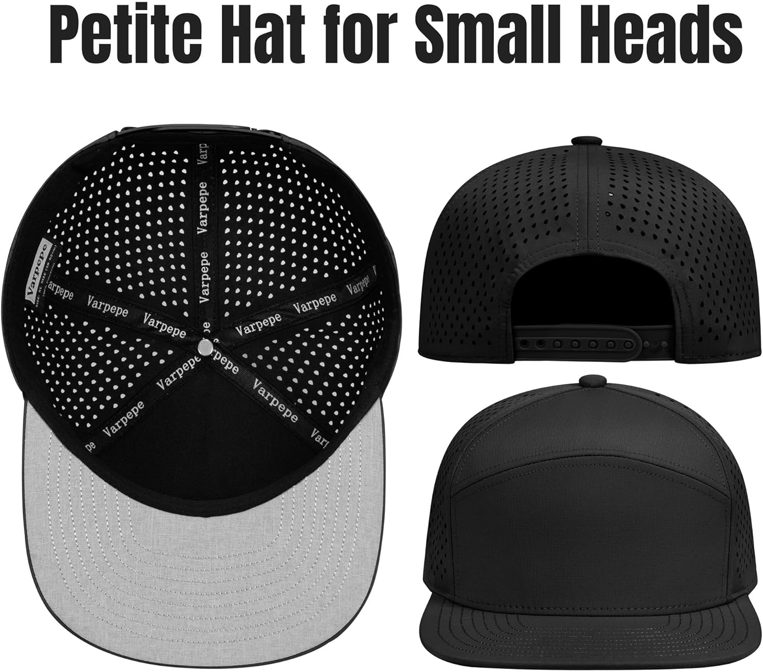 Performance Snapback Hats for Men Women,Flat Bill Cap,Golf,Running,Workout - Image 2