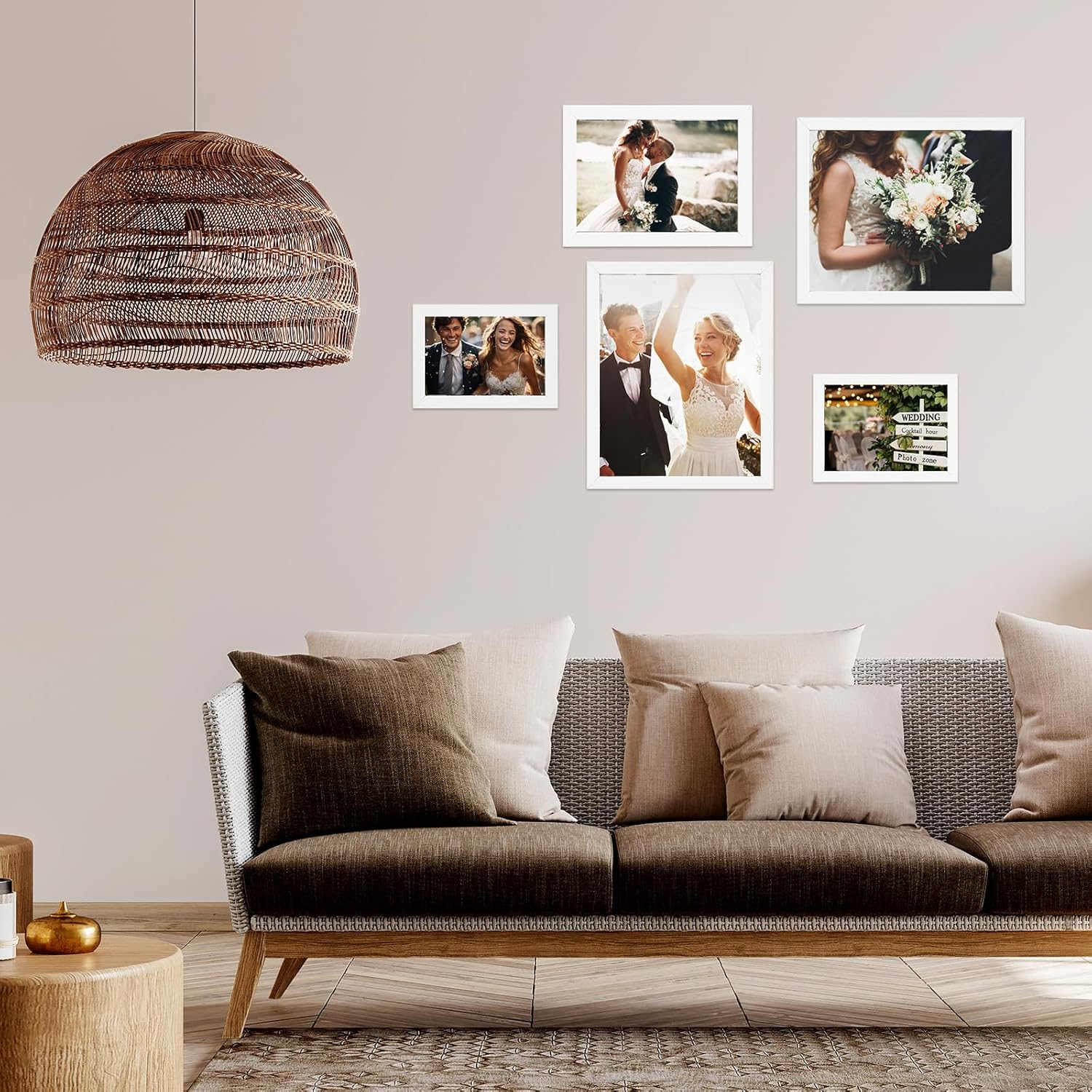 Fixwal Picture Frames, 10 Pack Collage White Picture Frame Set for Wall Gallery Decor, Hanging or Tabletop Display Multi Sizes Photo Frames Including 8x10, 5x7, 4x6, White - Image 6