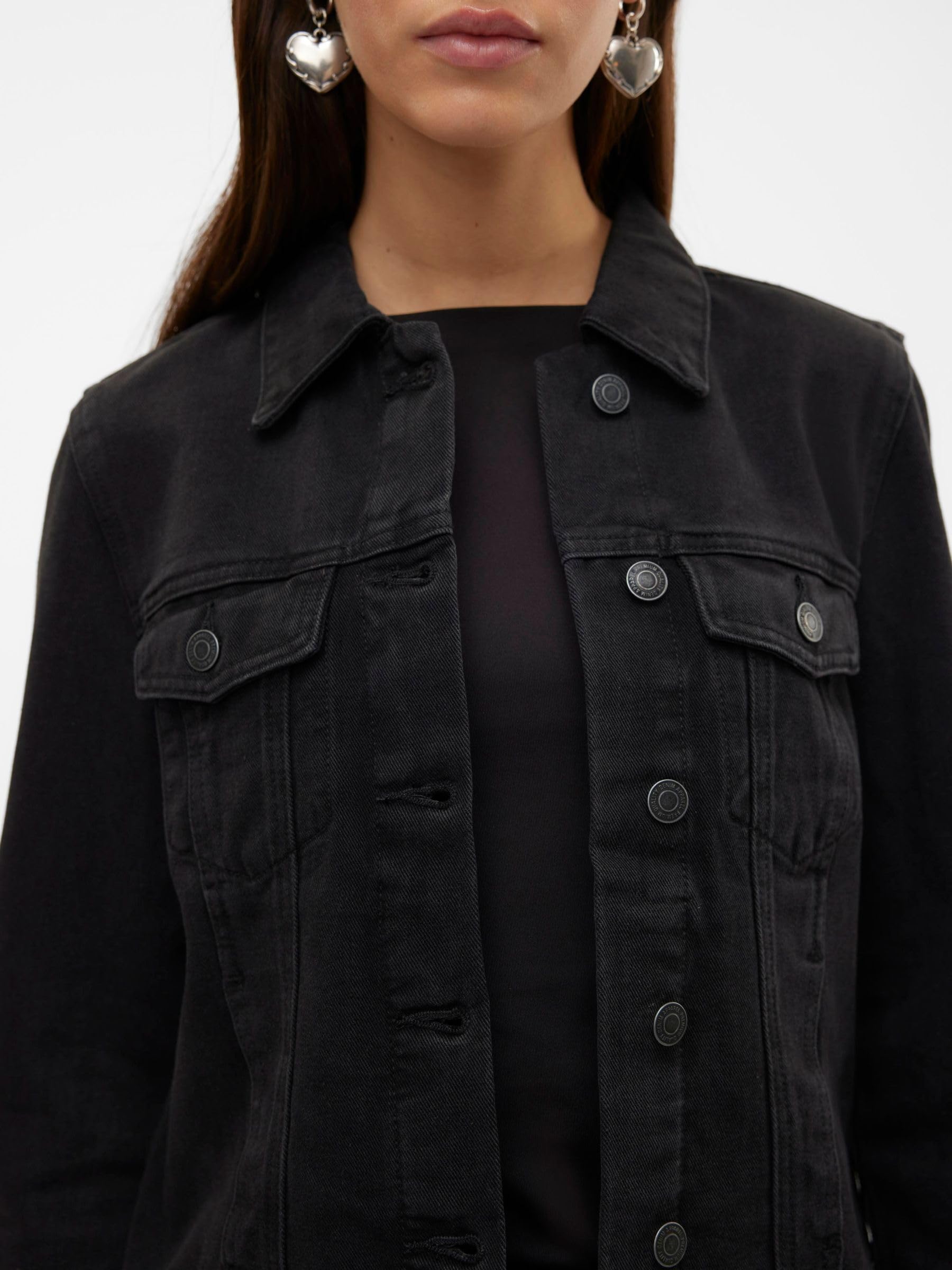 VERO MODA Vmluna LS Slim DNM Giacca Mix Ga Noos Giacca Donna