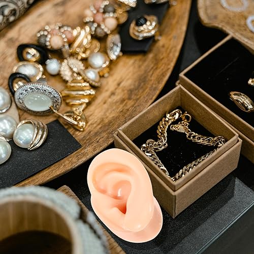 Miniatura 5 de 2 modelos de orejas de silicona suave para la práctica de piercing, orejas falsas flexibles realistas para exhibición de joyas y enseñanza