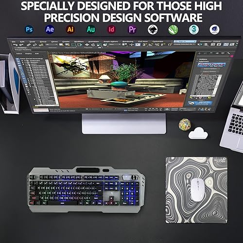 Miniatura 3 de X-Raypad Aqua Control Plus ROB - Alfombrilla de mouse para juegos de ultra alta precisión con velocidad perfecta y capacidad de control,