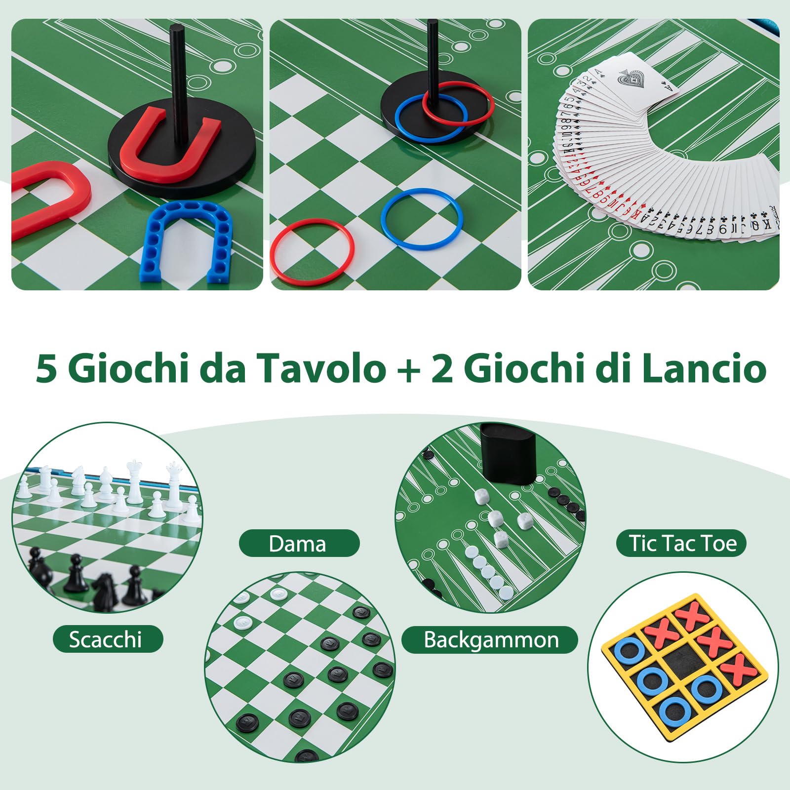 RELAX4LIFE 14 IN 1 Tavolo da Gioco Multifunzionale, Set da Tavolo Multigioco Biliardo Ping Pong Basket Calcetto Bowling Shuffleboard per Casa Ufficio Bar