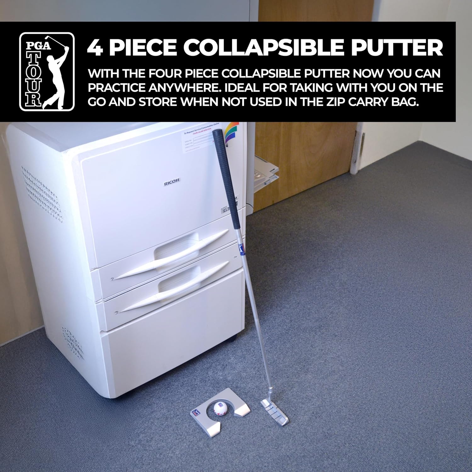 PGA Tour Executive Golf Putting Gift Set - Black