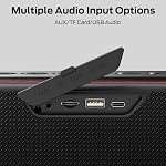 Monster Choc Pro Haut-parleur Bluetooth avec Baldric, 80W Haut-parleur avec basse profonde, haut-parleurs sans fil portable avec TWS, Long temps de jeu & Imperméable pour extérieur / intérieur, Supports AUX/TF Carte/USB Audio
