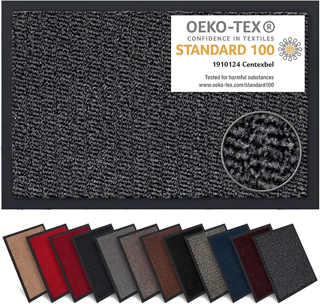 Carpet Diem Fußmatte für Außen - Schmutzfangmatte Anthrazit-Schwarz 40x60 cm