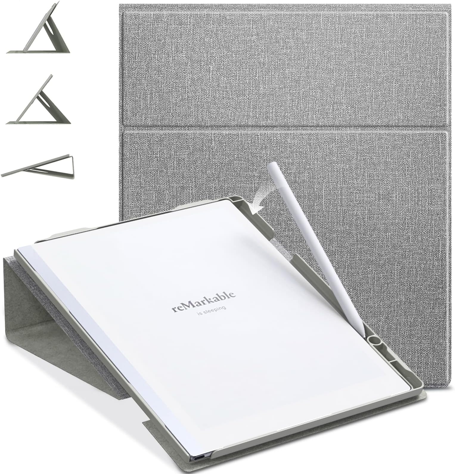 E NET-CASE Case for Remarkable 2 10.3 inch Digital Paper (2020 Released) Vertical, 360 Degree Rotating Stand Cover for Remarkable 2 10.3 inch Digital Paper,with Pencil Holder (Gray)