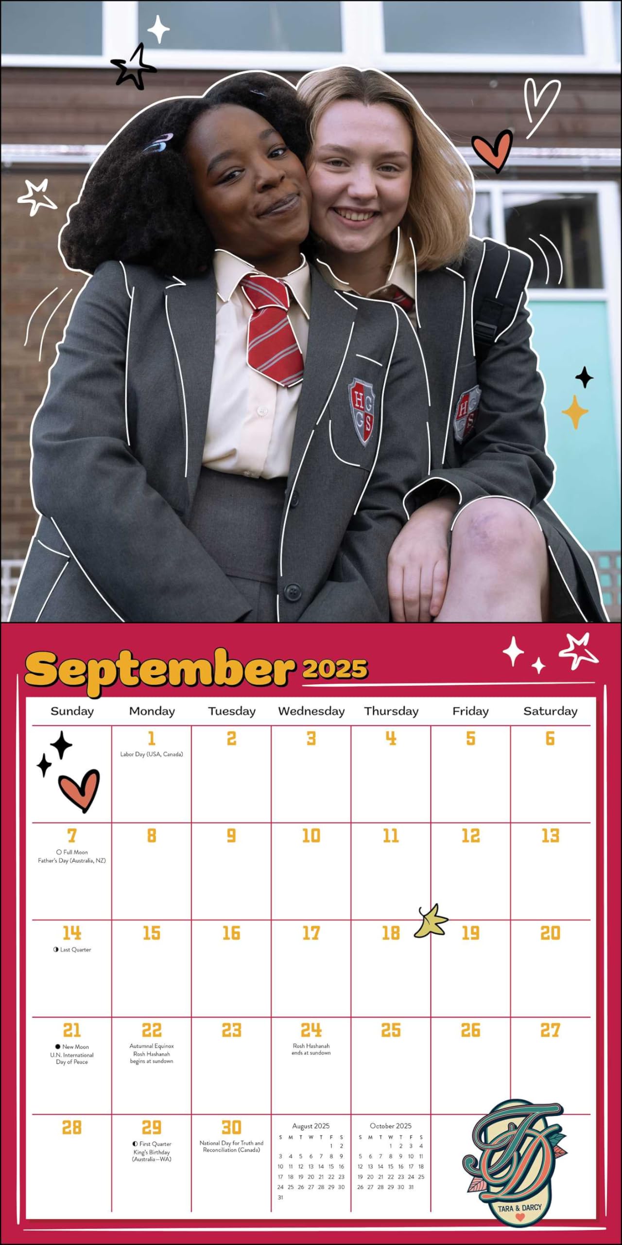 Heartstopper 16-Month 2024-2025 Wall Calendar with Bonus Poster and Love Notes