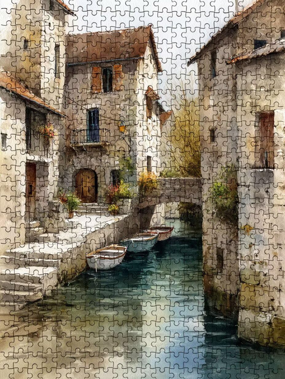 Puzzle dla dorosłych 5000, Village Boat, Classic YHPGL0-171