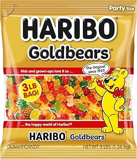 HARIBO Goldbears, Gummi Candy, 3 lb Bag, Assorted Flavors