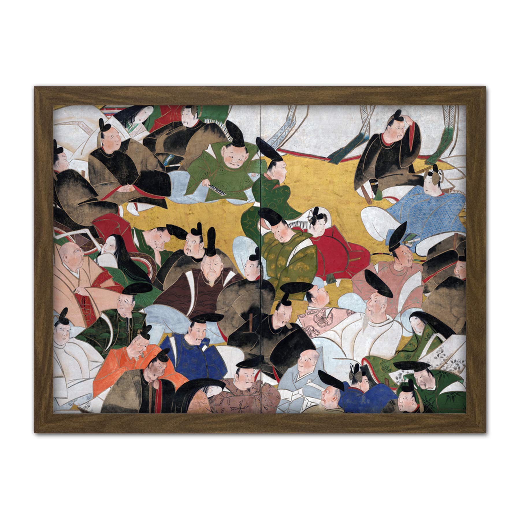 Artery8 Kagei 36 Thirty Six Immortal Japanese Poets Artwork Framed Wall Art Print 18X24 Inch