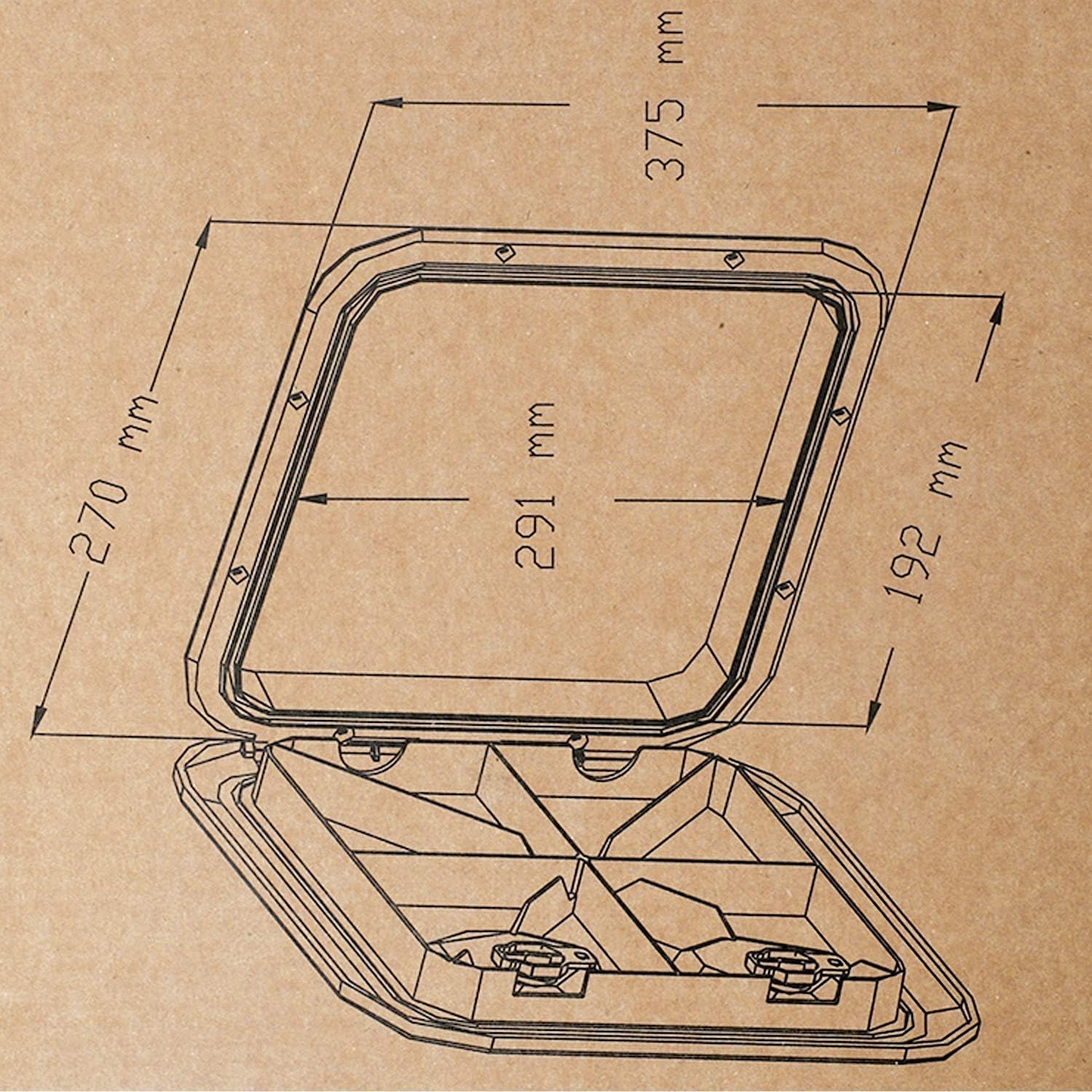 YaeMarine Marine Boat Deck Access Hatch & Lid for Boat Marine Caravan RV