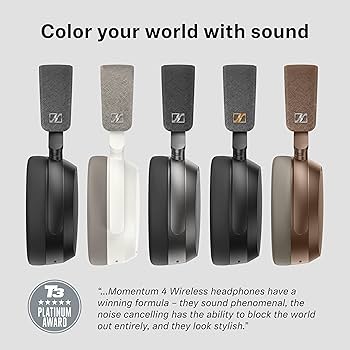 Amazon.com: Sennheiser MOMENTUM 4 Wireless Headphones - Bluetooth