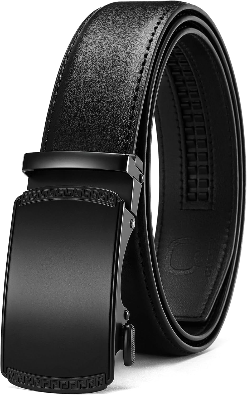 CHAOREN Leather Ratchet Belt for men 1 3/8" for Dress Pants - Micro Adjustable Belt Fit Everywhere