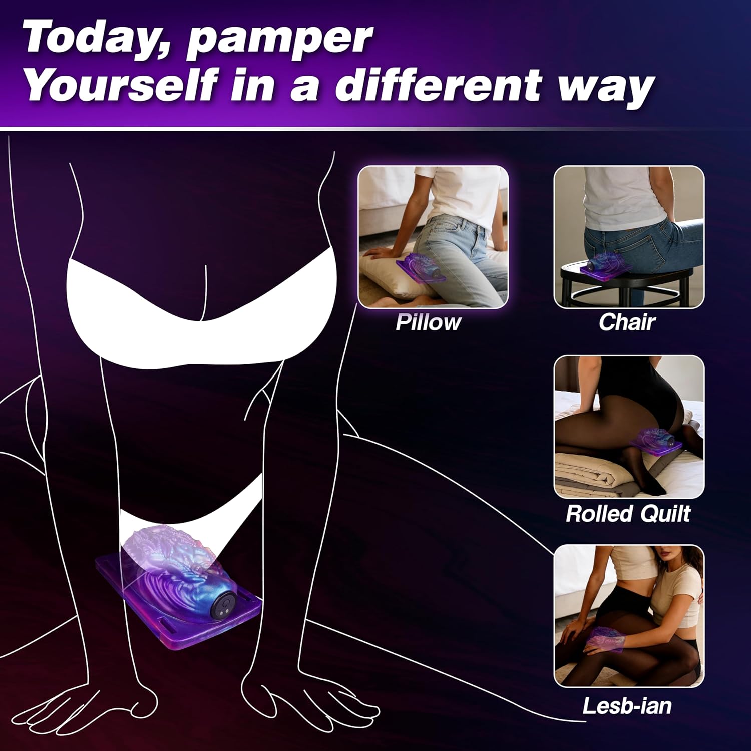Grinder Sex Toy Sit and Ride Vibrator - Leyuto Riding Vibrator Female Clit Stimulator with 10 Modes, Strap On Monster Vibrating Panties Saddle Vibrators, Adult Sex Toy for Women Lesbian Couples