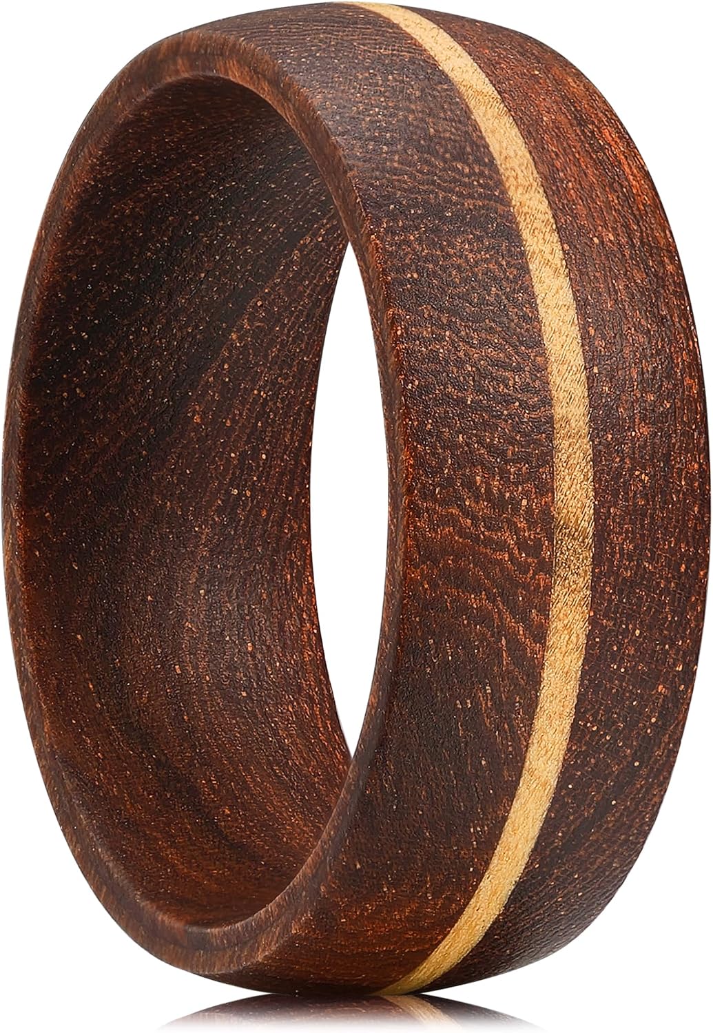 King Will Mens Wood Rings Natural Wooden Wedding Bands 8mm Lightweight
