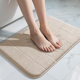 Yimobra Memory Foam Bath Mat, Super Soft Absorbent Bathroom Rug Non Slip...