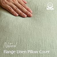 Vista 164 de Foindtower Paquete de 2 fundas de almohada decorativas de lino y liso, funda de cojín decorativa suave, estilo bohemio campestre para silla, sofá