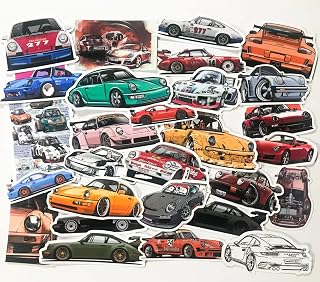 Classic German Sports Car Legend Porsche 911 993 996 997 Carrera Vinyl Stickers