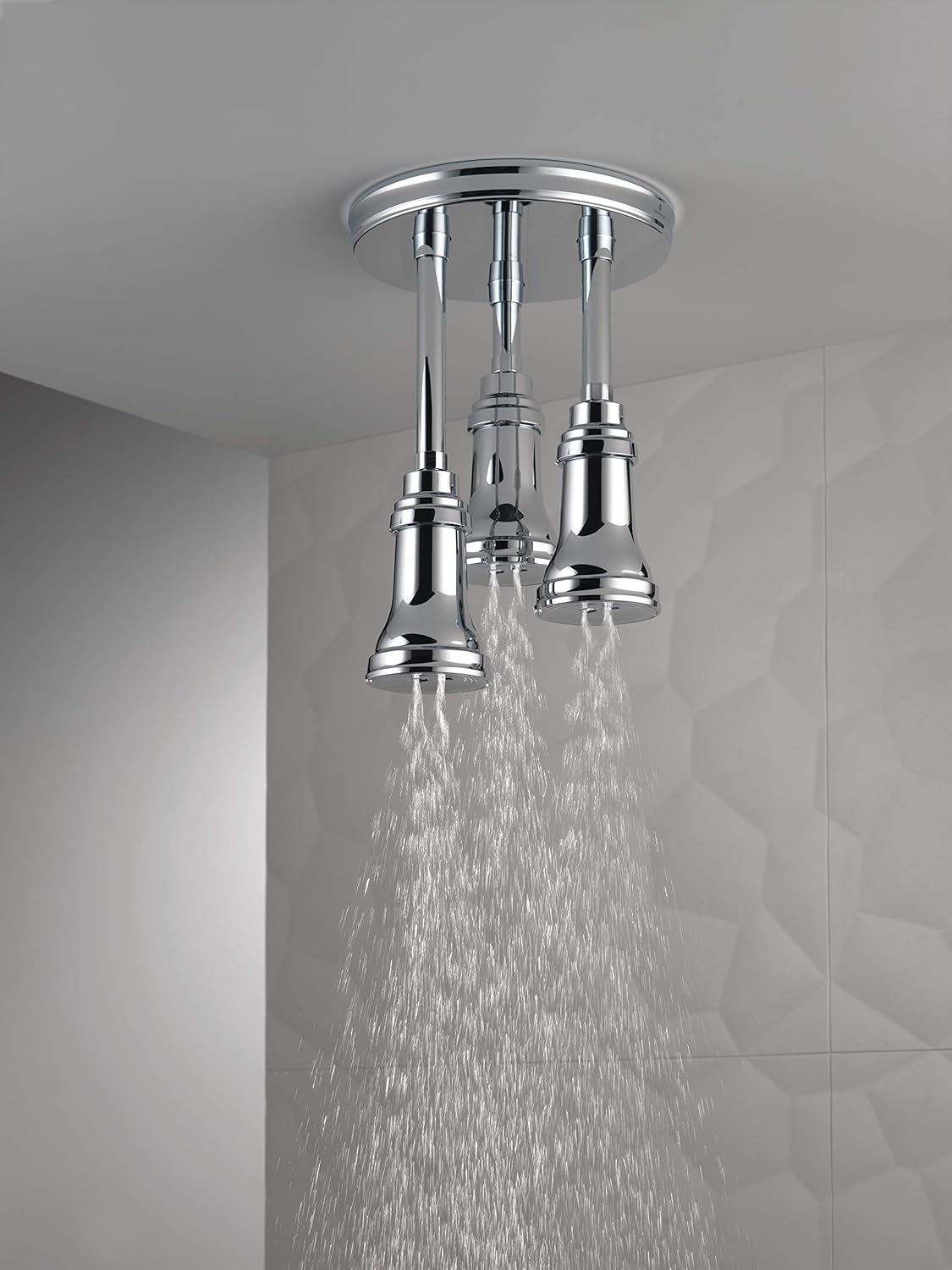 Delta Faucet 57190-25 H2Okinetic Pendant Raincan Shower Head, 2.5 GPM Water Flow, Chrome
