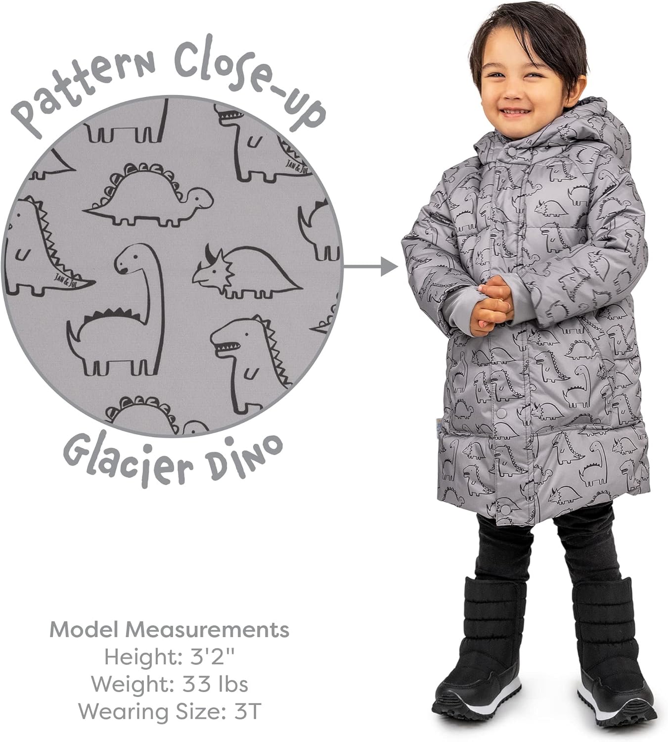 JAN & JUL Insulated Winter Coat, Sherpa Lined Cozy Jacket for Kids - Image 5