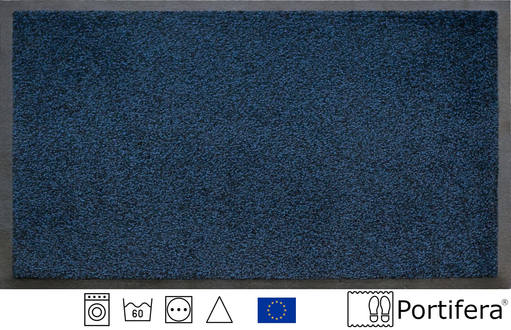 Portifera Access Duo - Felpudo (85 x 150 cm, color negro y azul)