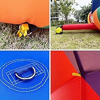 Vista 4 de Línea de meta inflable del arco iris del comienzo los 20ft con el ventilador de 240W, arco inflable al aire libre para el comercio publicitario