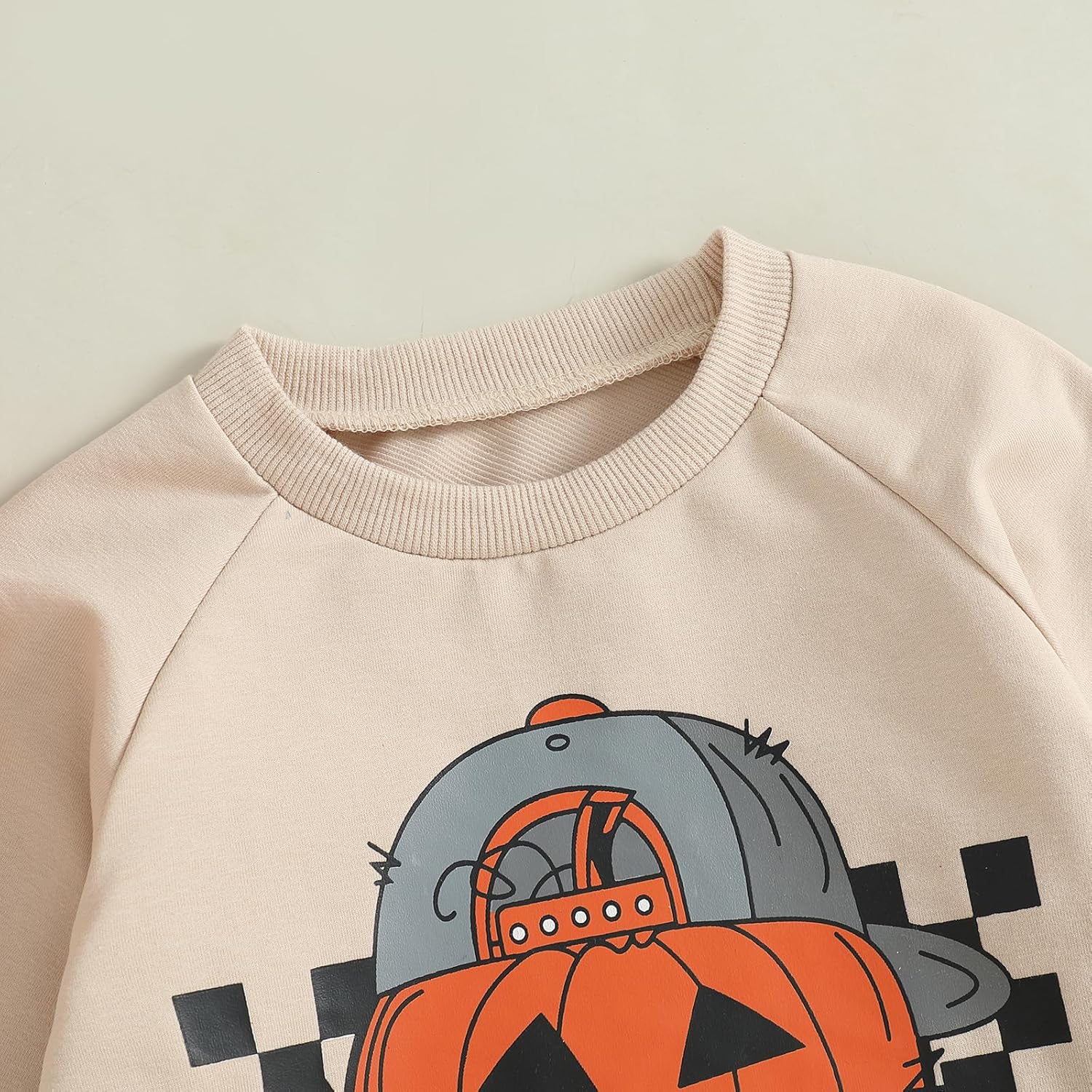 Toddler Baby Boy Halloween Outfit Pumpkin Ghost Print Crew Neck Sweatshirt Long Sleeve Fall Winter Pullover Tops - Image 4