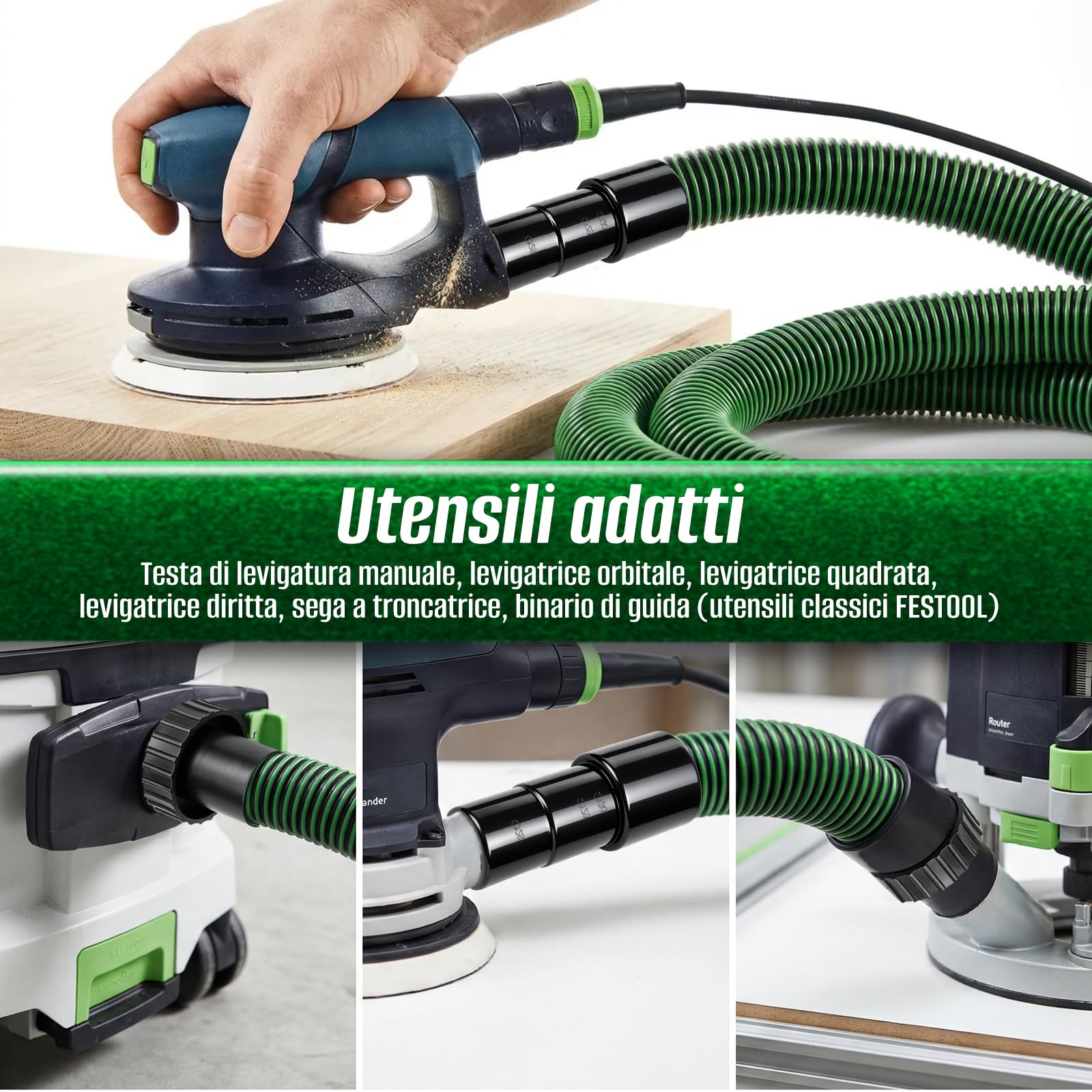 Tubo universale per aspirapolvere – Tubo ad alte prestazioni in EVA/PE da 3,5 m/5 m – Ideale per giardino, officina e aspiratori per liquidi e solidi (5 m)