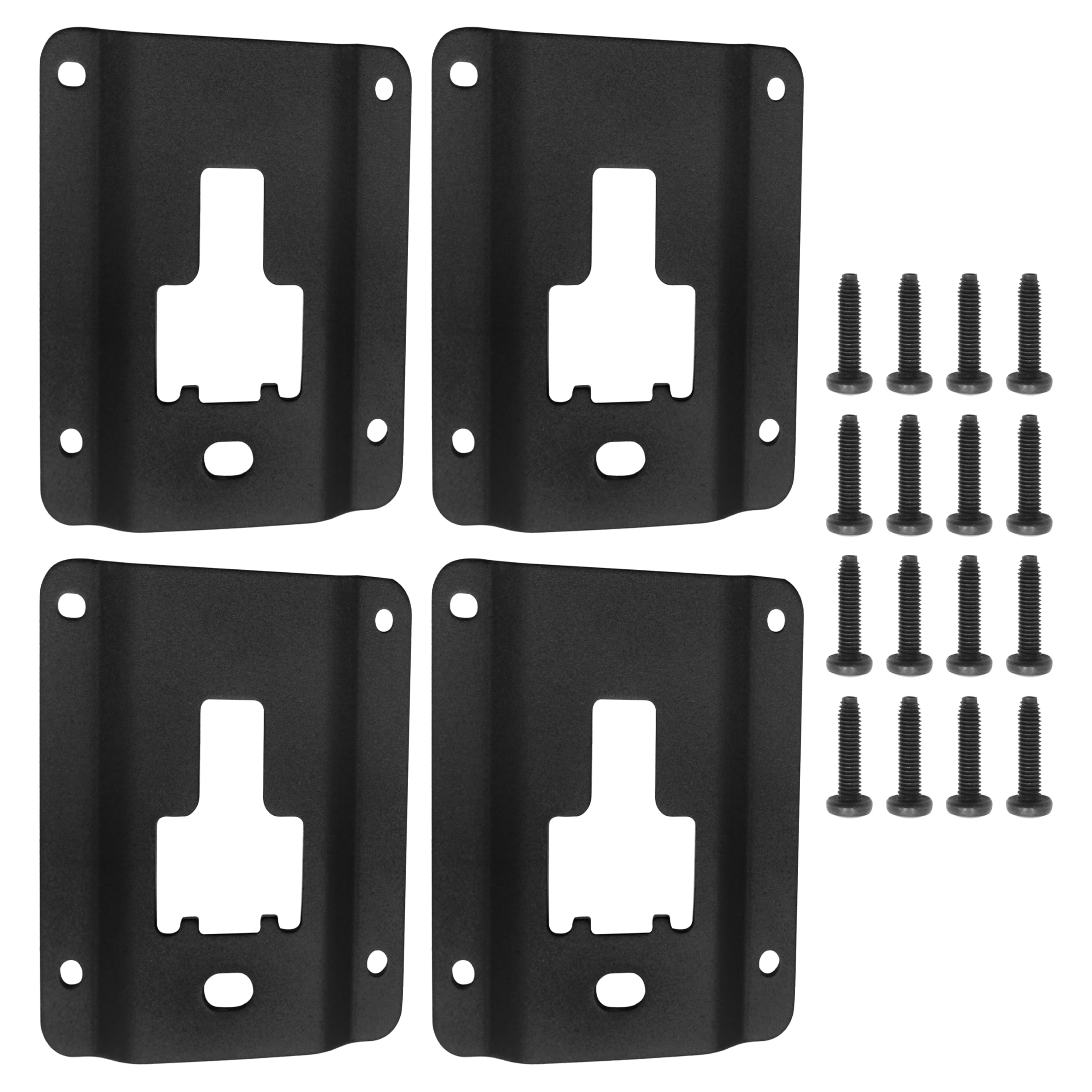 4Pcs Truck Bed Cargo Tie Down Brackets Plates Compatible with Ford F150 F250 F350 2015-Present, Replacement for FL3Z-9928408-AB Bed Load Hook Reinforcement Panel Accessories.