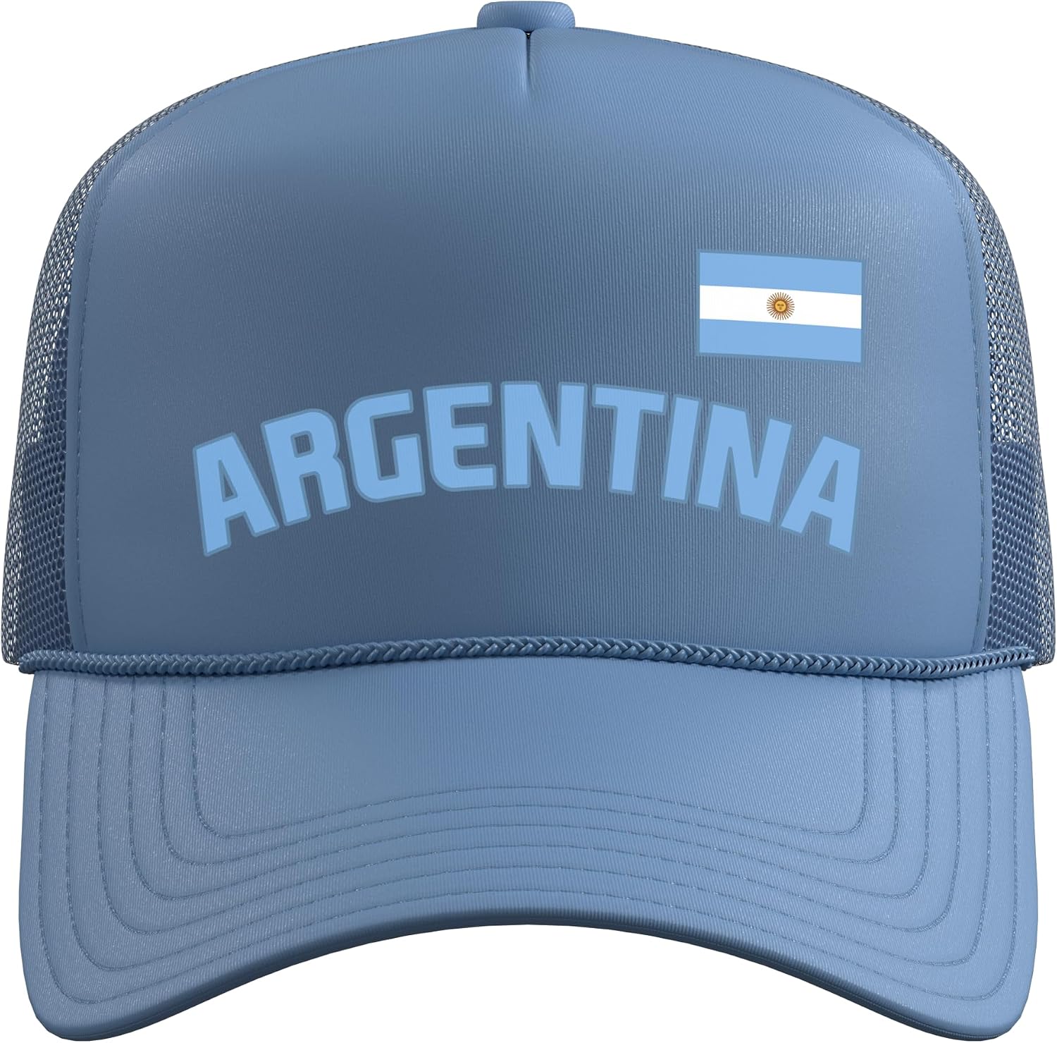 Argentina Flag Argentinian Pride International Country Trucker Hat with Adjustable Mesh Back