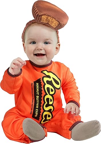 Rubies Hershey's Disfraz de taza de mantequilla de maní de Reese's para niños pequeños, unisex 4T
