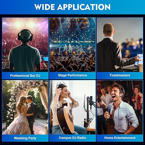 Miniatura 8 de Mezclador de audio de 10 canales consola de mezcla de sonido mezclador de audio profesional Phantom Power sistema de consola de DJ con tarjeta de