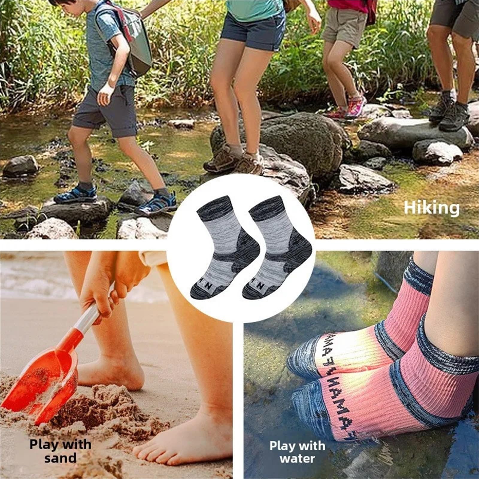 Calcetines Impermeables For Niños, For Deportes Al Aire Libre, Correr, Senderismo, Ciclismo, Esquí De Invierno, Cálidos, Resistentes Viento Para Senderismo, Ciclismo