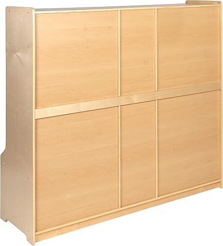 Miniatura 50 de Flash Furniture Hercules Series - Gabinete de almacenamiento de madera de 5 secciones para aula, gabinete de almacenamiento para aula escolar con 5