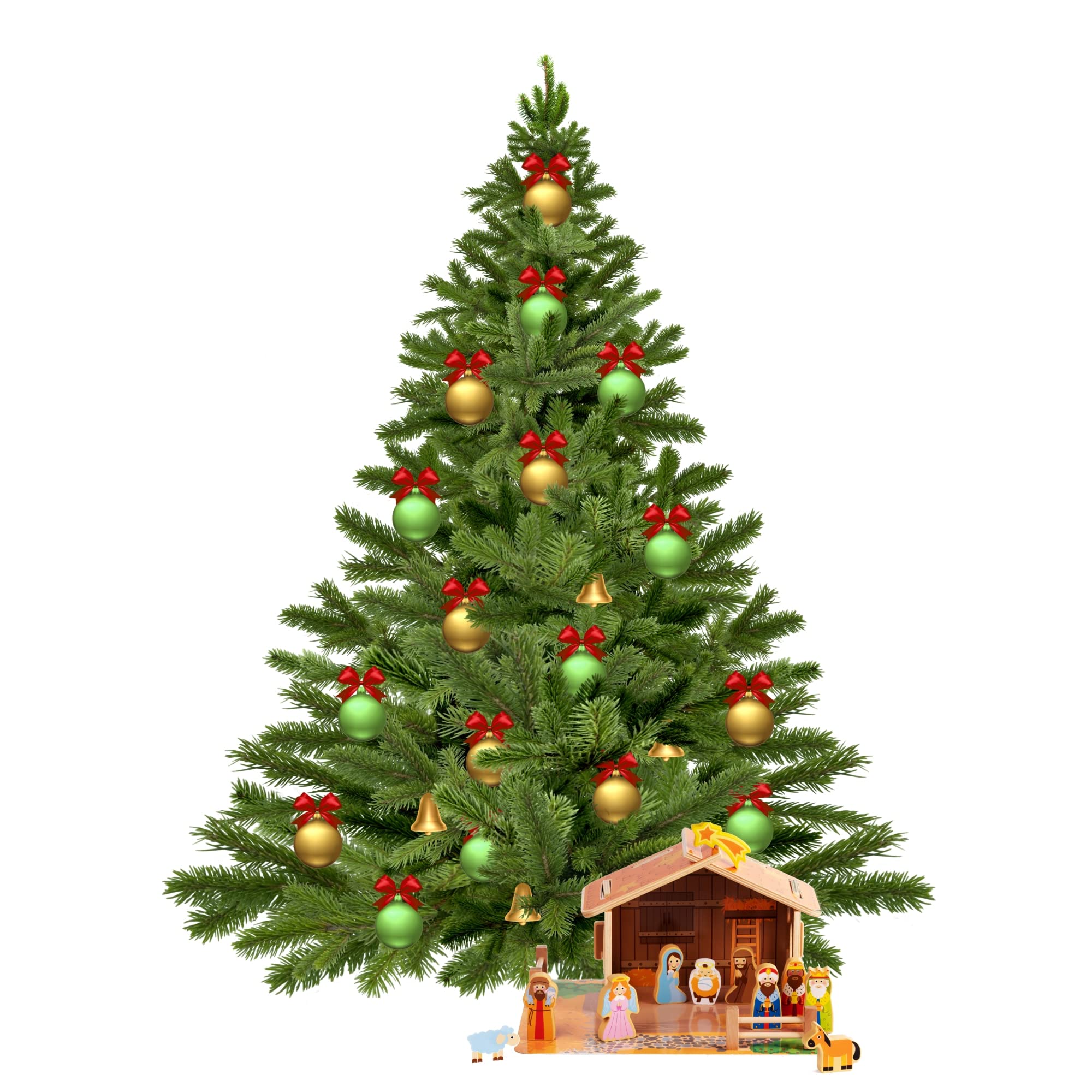 Crèche De Noël En Bois à Assembler Et Décorer – 20x10x7,5 Cm – Activité Créative