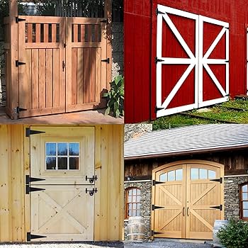 Keypak 2 Pack 450mm (18") T-Hinges Black Japanned, Heavy Duty Metal Tee Hinges With Rustproof Coating, Ideal For Large Wooden Gates, Barn, Garage & Shed Doors