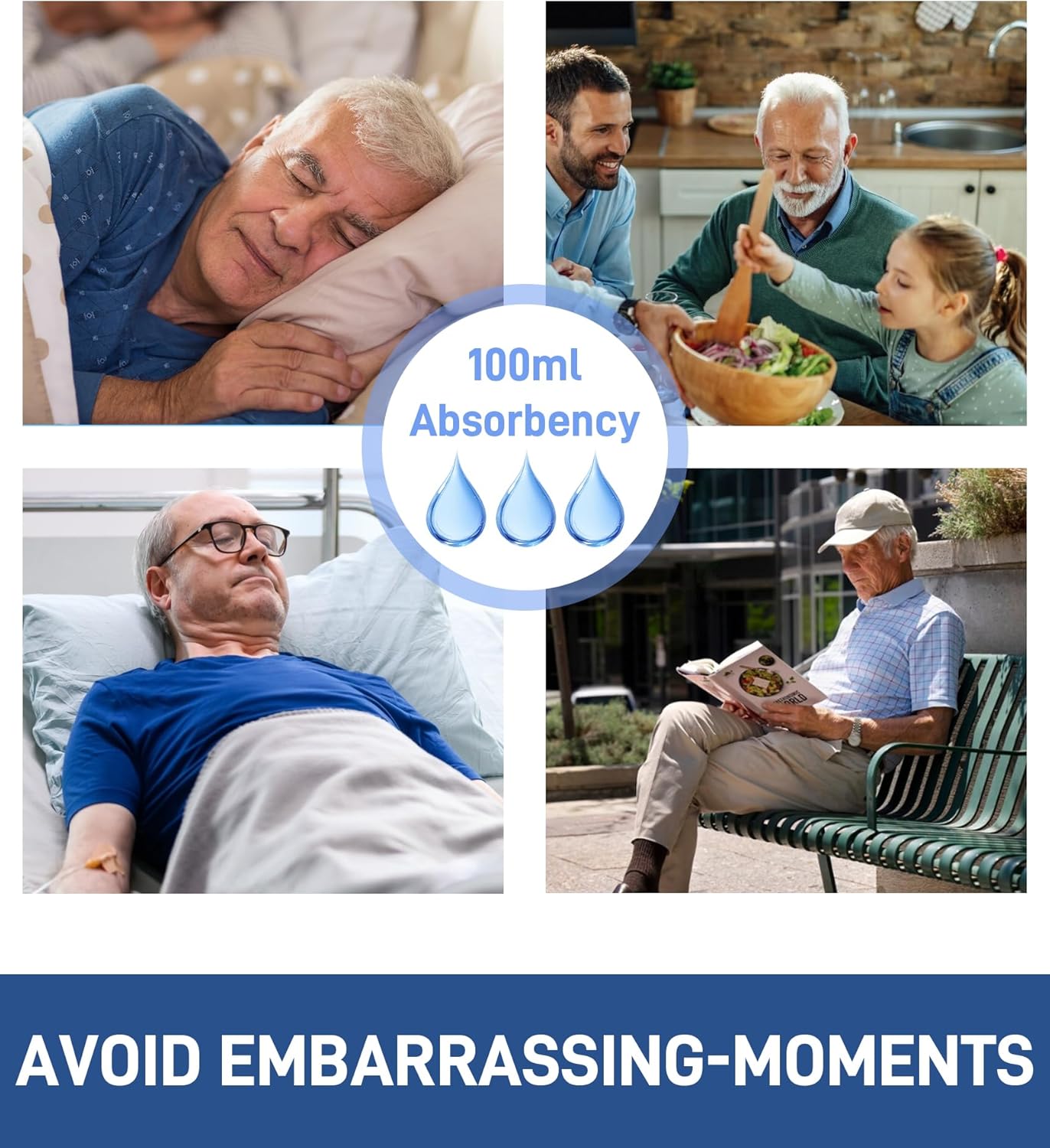 Men's Incontinence Underwear Washable Reusable Boxer Briefs with Front Fly 3 Pack (Multicolor01, Large) - Image 7