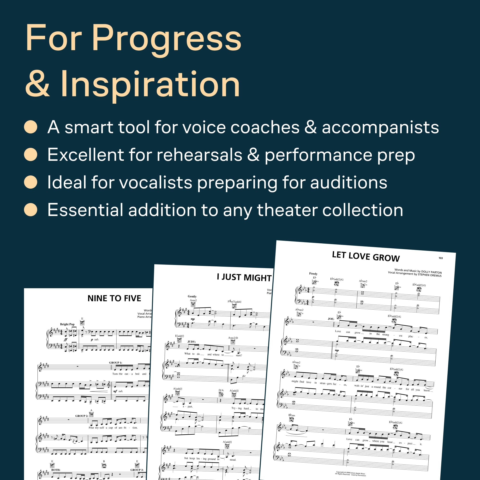 Dolly Parton: 9 to 5 - The Musical: Songbook für Klavier, Gesang, Gitarre