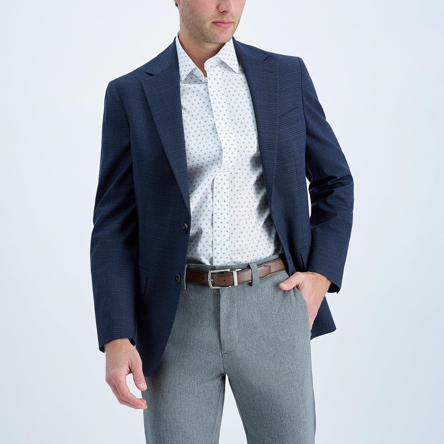 Haggar mens 2-in-1 Reversible Leather Belt for Dress Pants, Suits, Khakis - Classic, Business Casual, Formal, Work - Image 4