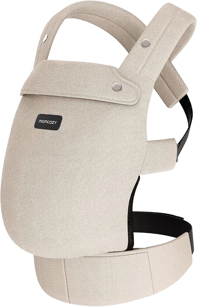 Momcozy Baby Carrier - Ergonomic, Cozy and Lightweight Carrier for 7-45lbs, Effortless to Put On, Ideal for Hands-Free Parenting, Enhanced Lumbar Support, Purehug for Infant to Toddler, Khaki