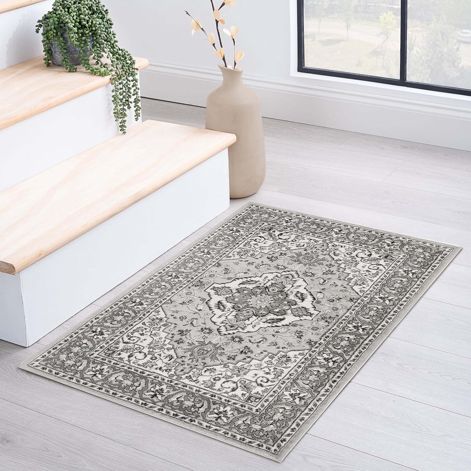Alfombra pasillo de yute Glendale Rivulet 60x90cm oriental tradicional