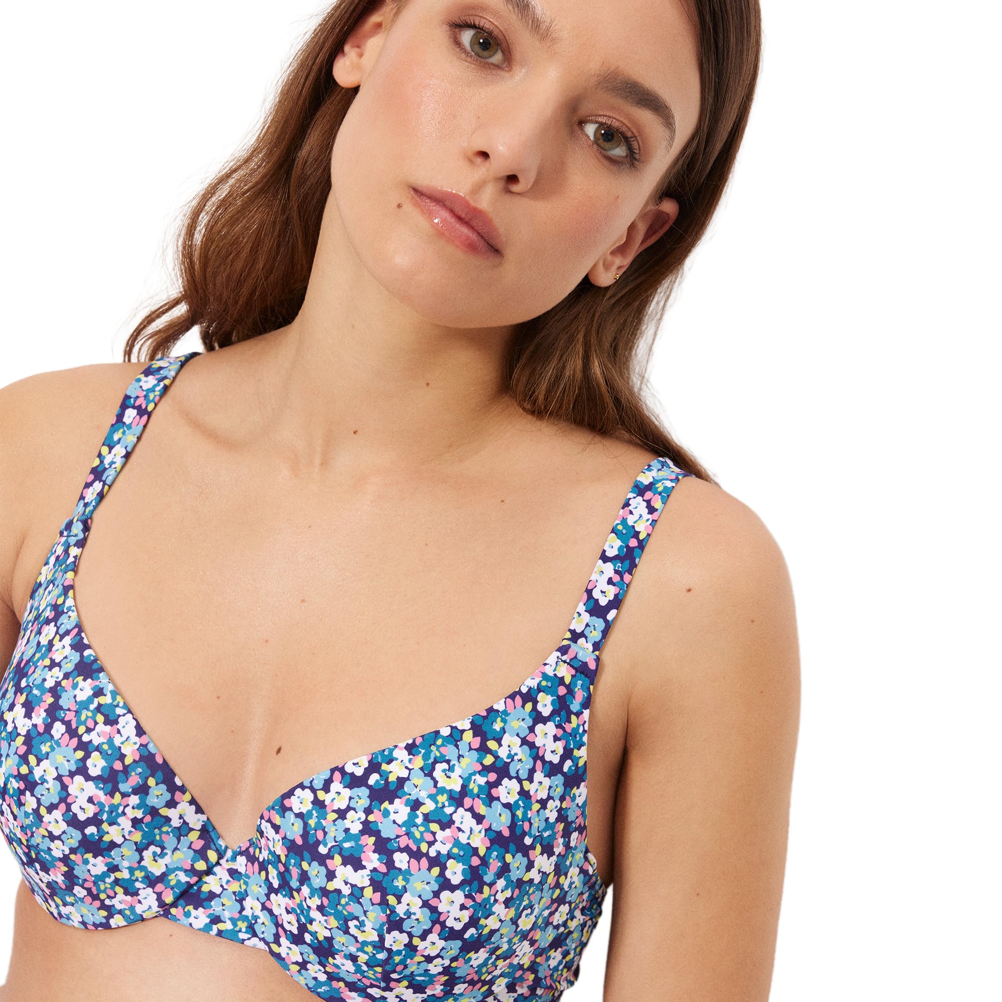 YSABEL MORA. Top Bikini Liberty Copa B. Top Bikini con Aro Y Relleno. Tirantes Regulables para Mayor Comodidad. Combínalo con Braga A Juego para Look Completo .Colección Flowers.