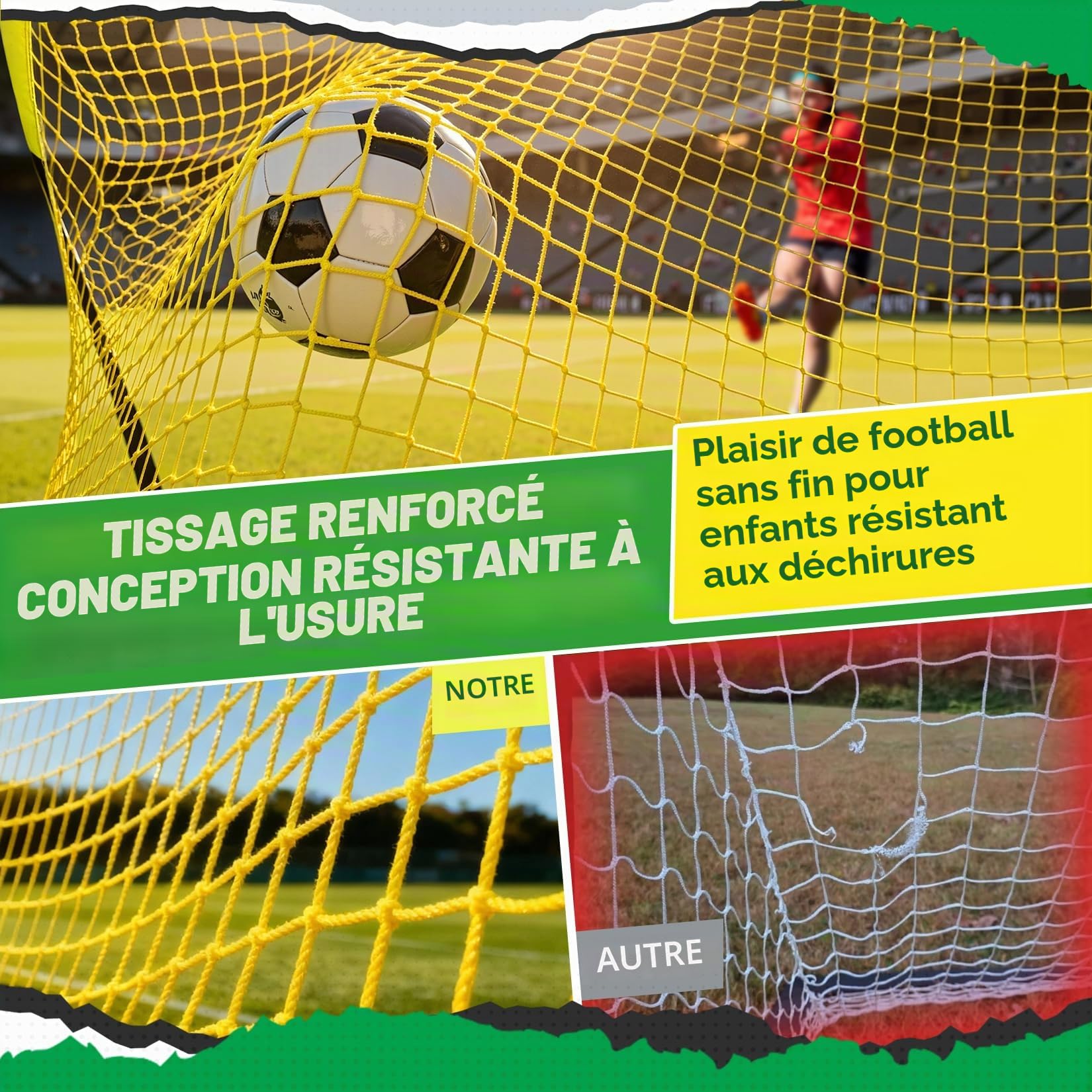 Happy Jump But de Football Pop-Up Pliable 120x90 152x110 213x152 cm Portable Jardin Entraînement