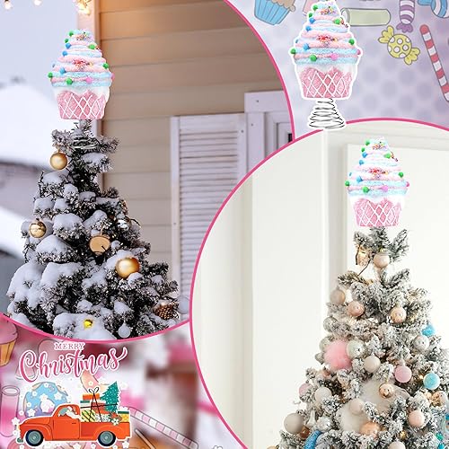 Miniatura 6 de Retisee Decoración de árbol de Navidad de postre pastel de 7.9 pulgadas, decoración de árbol de Navidad, decoración de árbol de Navidad, adornos de