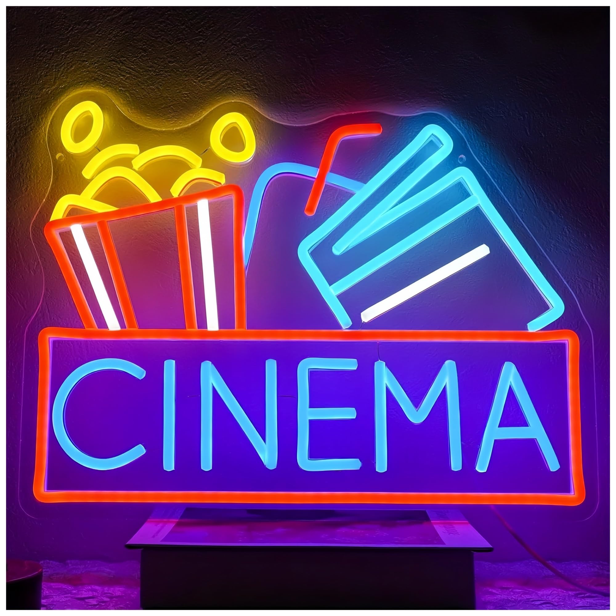 Luce al neon Insegne luminose al neon cinematografiche Decorazioni da parete per luci teatrali Sala cinematografica Camera