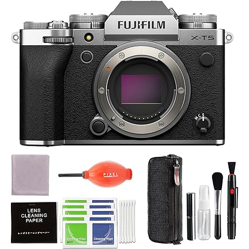 FUJIFILM X-T5 Mirrorless Camera (Silver) Bundle with Advanced Accessory Kit