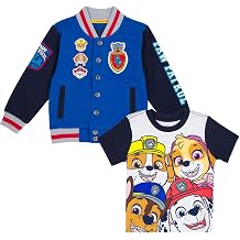 Paw Patrol Toddler Varsity Jacket & T-Shirt Set Boys 2T-5T