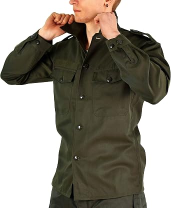 Original Austrian Army Combat Shirt OD Olive drab Field BDU Long Sleeves Genuine Military Issue