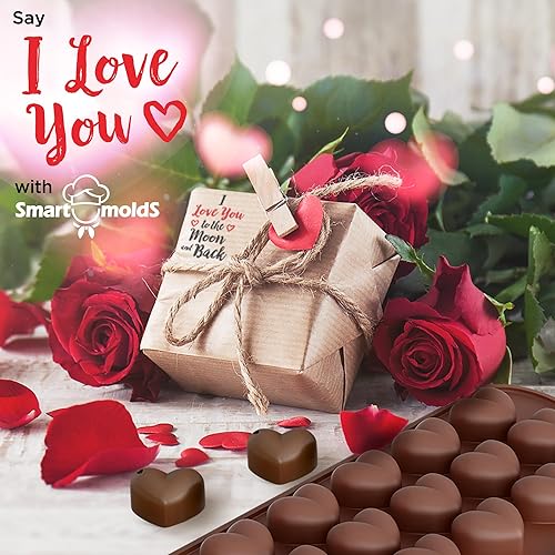 Miniatura 8 de Moldes de silicona para chocolate – Juego de 6 – Moldes antiadherentes y de grado alimenticio para caramelos de gelatina, trufas, derretidos de baño