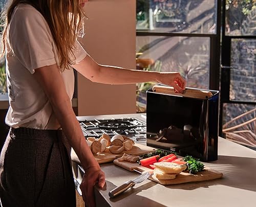 Miniatura 3 de Joseph Joseph Folio - Juego de tablas de cortar de bambú de 3 piezas, funda delgada de acero inoxidable para almacenamiento organizado en la cocina